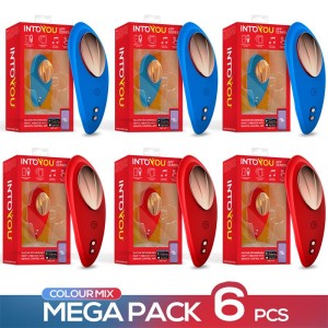 Pack 6 Assorted Vibrating Panti With App 3 Red And 3 Blue