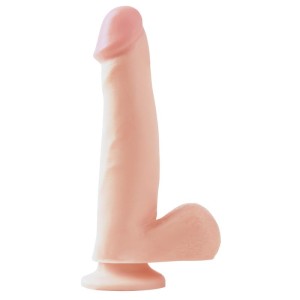 Dildo With Testicles And Suction Cup Flesh 19 Cm