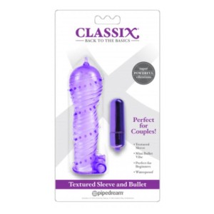 Duo Textured Sleeve And Mini Bullet Purple