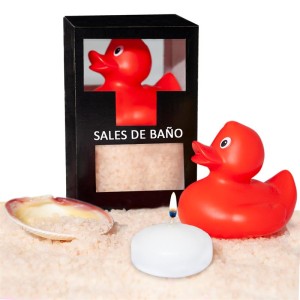 Bath Salts Set Vanilla Duck, Candle And Shell 150 Gr