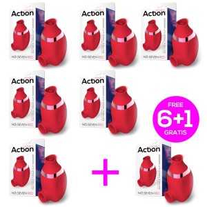 Pack 6+1 No. Seven Clitoris Stimulator And Tongue Red