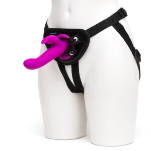 Vibrating Strap On Harness Set Purple