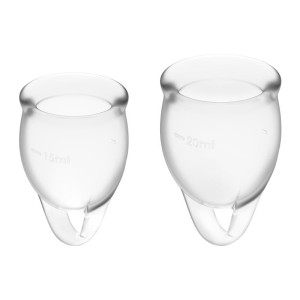 Feel Confident Menstrual Cup Transparent Pack Of 2