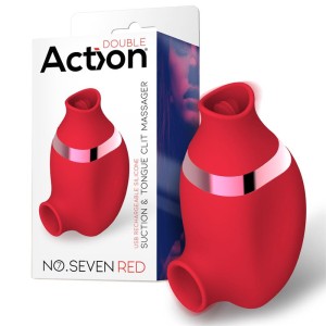 No. Seven 2 In 1 Clitoris And Tongue Massager Red