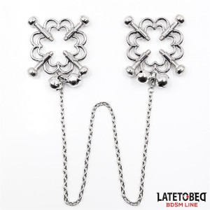 Metal Flower Nipple Clamps With Chain