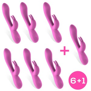 Pack 6+1 Unibody Vibrator Mauve Liquefied Siliconb