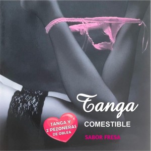 Wafer Thong And Two Strawberry Flavored Nipple Covers