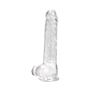 Loving Joy 8 Inch Dildo With Balls Clear