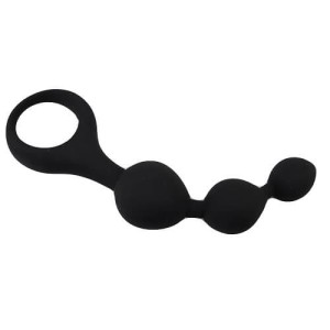 Loving Joy Triple Ripple Anal Beads-black