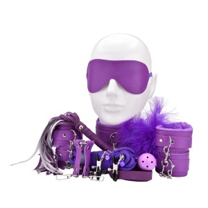 Bound To Play Bondage Kit Purple (11 Piece)