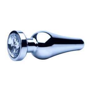 Precious Metals Smooth Silver Butt Plug-small