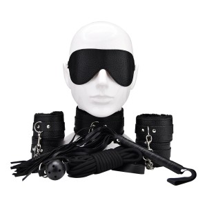 Bound To Play Beginners Bondage Kit Black (8 Piece)