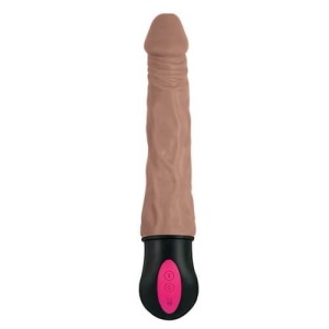 Realistic Warming 7 Inch Vibrating Dildo Brown