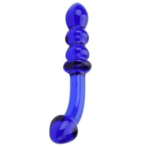 Spectrum Ribbed G-spot Glass Dildo