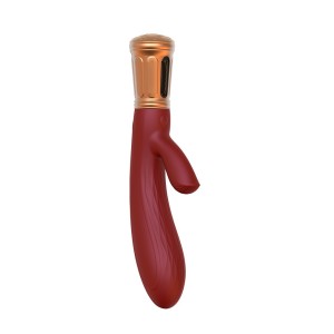 Viotec Mina Rabbit Vibrator Gold & Wine Red