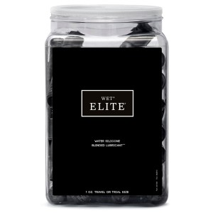 Wet Elite Black Water Silicone Blend 36 X 30ml. In Counter Bowl