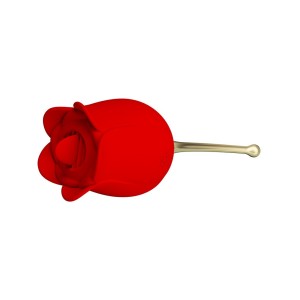 Pretty Love Rose Lover Clitoral Vibrator With Licking Stimulator Gold & Red