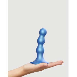 Strap-on-me Dildo Plug Balls Size S Metallic Blue