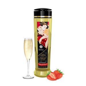 Shunga Massage Oil Romance Sparkling Strawberry 240 Ml