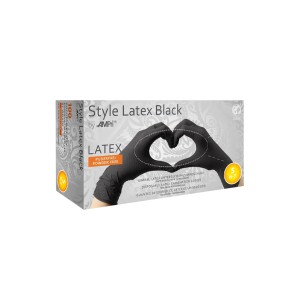 Rimba Latex Play Disposable Latex Gloves (100 Pieces) Black
