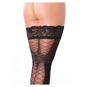 Amorable By Rimba Hold-up Stockings One Size Black