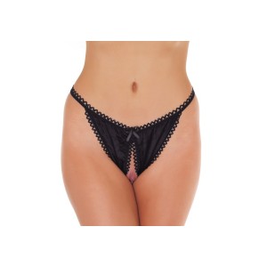 Amorable By Rimba Open Tanga One Size Black