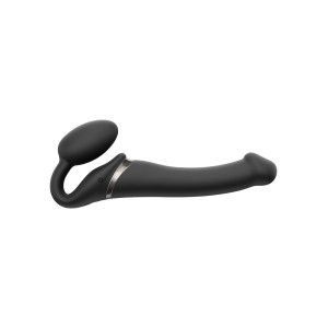Strap-on-me Bendable Strap-on Vibrator With Remote Control Size M Black