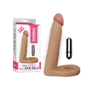 Lovetoy The Ultra Soft Double Vibrerende Dildo 6.25 / 16 Cm Nude