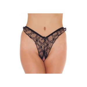 Amorable By Rimba Open Brazilian Slip One Size Black