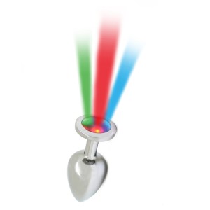 Rimba Toys Pisa Butt Plug With Led Lights Silver