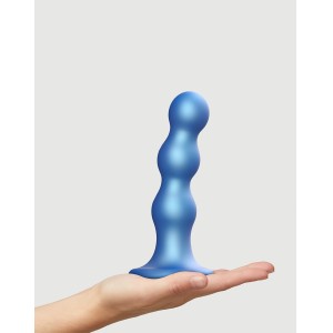 Strap-on-me Dildo Plug Balls Size L Metallic Blue