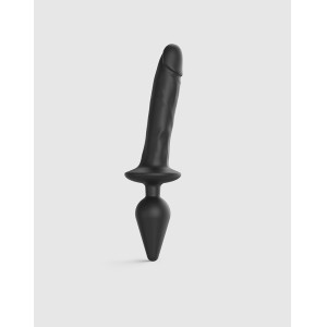 Strap-on-me Realistic Switch Plug-in 2-in-1 Dildo & Butt Plug Size Xxl Black