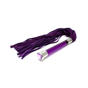 Rimba Suede Flogger With Glass Handle And Crystal