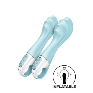 Satisfyer Air Pump Vibrator 5+ Inflatable G-spot Vibrator (with App Control) Blue