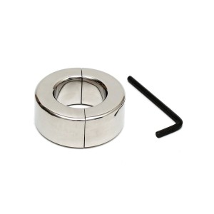 Rimba Bondage Play Stainless Steel Ballstretcher With Allen Key (height 2.5 Cm)