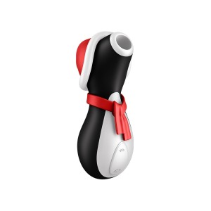 Satisfyer Penguin Holiday Edition Air Pressure Stimulator Black, Red & White