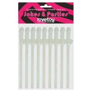 Lovetoy Glow In The Dark Willy Straws Pack Van 9