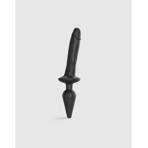 Strap-on-me Realistic Switch Plug-in 2-in-1 Dildo & Butt Plug Size L Black