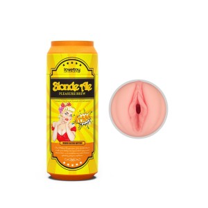 Lovetoy Pleasure Brew Blonde Ale Vagina Masturbator Nude & Yellow