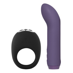 Je Joue Mio & Bullet Couples Collection Set Of Cock Ring & Bullet Vibrator Black & Purple