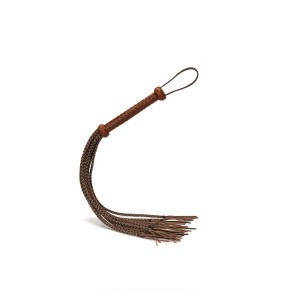 Liebe Seele Leather Flogger With Strings Black & Brown