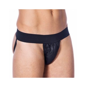 Rimba Leather Jock Strapbackless String With Wide Elastic