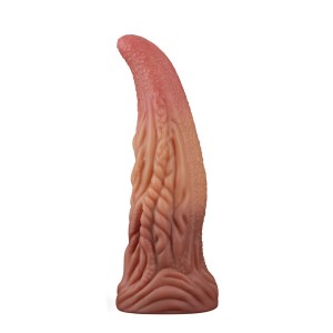 Lovetoy Dildo With Tongue 10 / 25.4 Cm Nude/brown