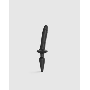 Strap-on-me Realistic Switch Plug-in 2-in-1 Dildo & Butt Plug Size S Black