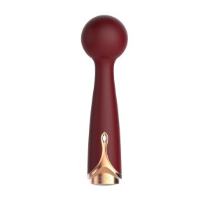 Viotec Firelick Mini Wand Vibrator Gold & Wine Red
