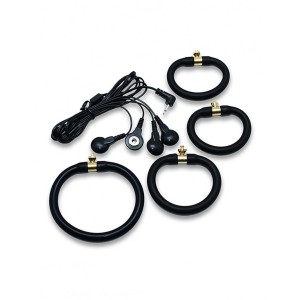 Rimba Electro Set Silicone Cock Rings. Uni Polar