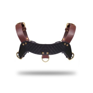 Liebe Seele Leather Chest Harness Black, Brown & Gold