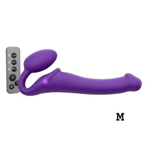 Vibrating Bendable Strap-on M Purple