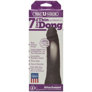 Vac-u-lock- 7 Inch Thin Ultraskyn D Black
