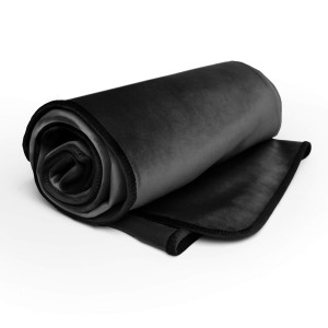 Fascinator Lush Throw  Black Microvelvet King Size